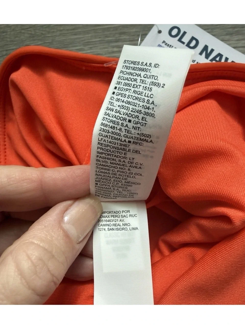 Old Navy vibrant orange